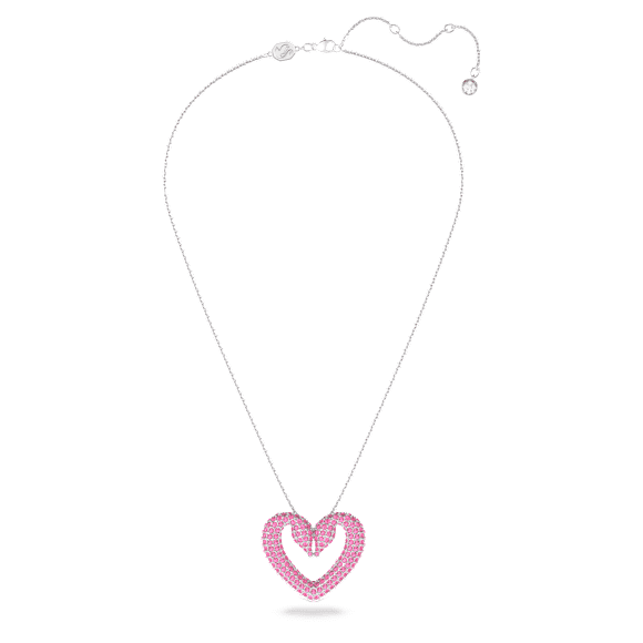 Pendentif Sublima, Cœur, Large, Rose, Métal rhodié - Swarovski, 5631931