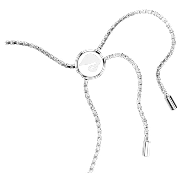 Matrix bracelet, Evil eye, White, Rhodium plated - Swarovski, 5632062