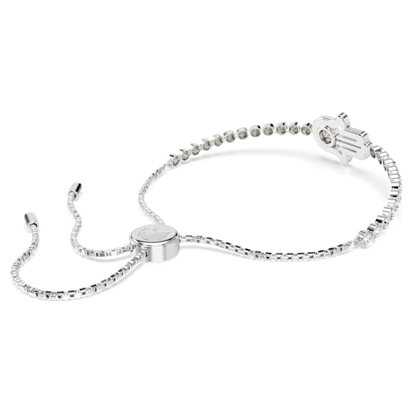 Subtle 手鏈, 手, 白色, 鍍白金色 - Swarovski, 5632065