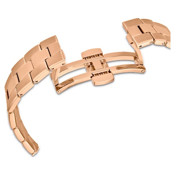 Octea Lux Sport watch, Swiss Made, Metal bracelet, Brown, Gold-tone finish - Swarovski, 5632472