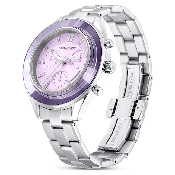 Orologio Octea Lux Sport, Fabbricato in Svizzera, Bracciale di metallo, Viola, Acciaio inossidabile - Swarovski, 5632484