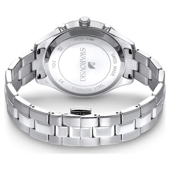 Octea Lux Sport watch, Swiss Made, Metal bracelet, Purple, Stainless steel - Swarovski, 5632484
