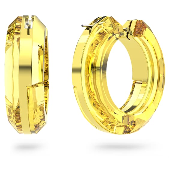 Lucent Kreolen, Statement, Runde Form, Gelb - Swarovski, 5633435