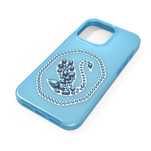 スマートフォンケース, スワン, iPhone® 13, ブルー - Swarovski, 5633711