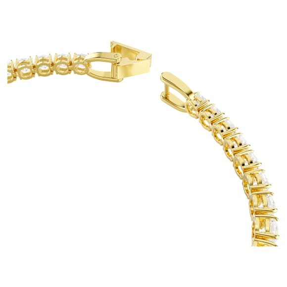 Bracelet Tennis Matrix, Taille ronde, Blanc, Placage de ton or - Swarovski, 5633859