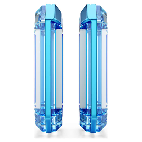 Kruhové náušnice Lucent, Statement, Osmihranný tvar, Modrá - Swarovski, 5633950