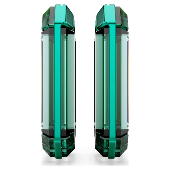 Lucent karika fülbevaló, Statement, Nyolcszög alakú, Zöld - Swarovski, 5633953