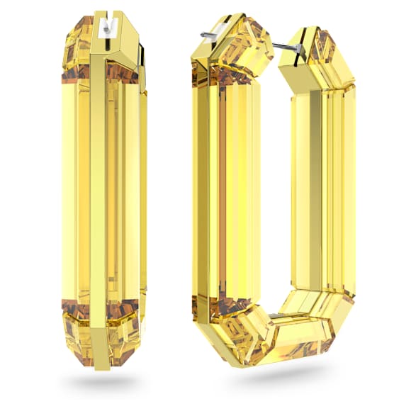 Κρίκοι Lucent, Statement, Στρογγυλής κοπής, Κίτρινα - Swarovski, 5633954