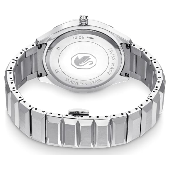 Watch, 37mm, Swiss Made, Metal bracelet, Silver Tone, Stainless steel - Swarovski, 5634648