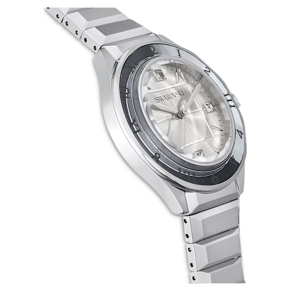 Watch, 37mm, Swiss Made, Metal bracelet, Silver Tone, Stainless steel - Swarovski, 5634648