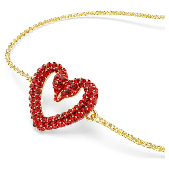 Sublima karkötő, Szív, Kicsi, Piros, Aranytónusú bevonattal - Swarovski, 5634724