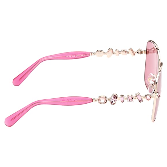 Lunettes de soleil, Forme carrée, SK0358 32S, Roses - Swarovski, 5634750