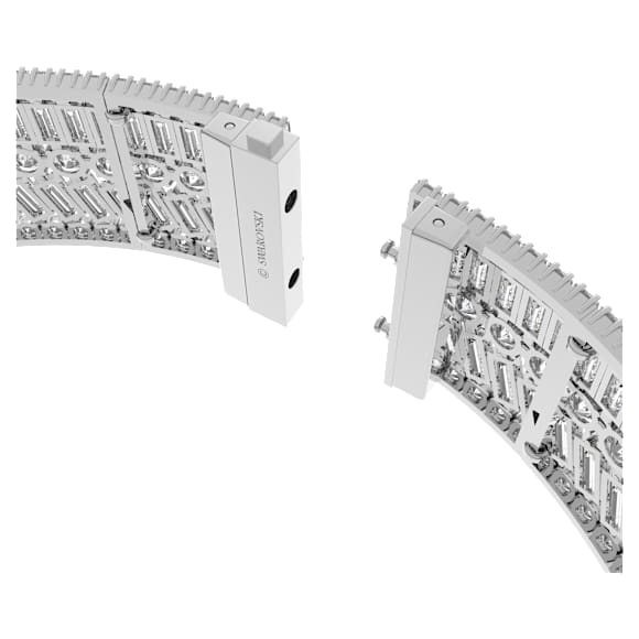 Hyperbola choker, Mixed cuts, White, Rhodium plated - Swarovski, 5635347