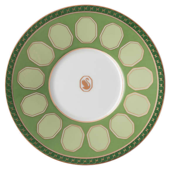 Signum ถ้วยกาแฟพร้อมจานรอง, เครื่องเคลือบพอร์ซเลน, สีเขียว - Swarovski, 5635503