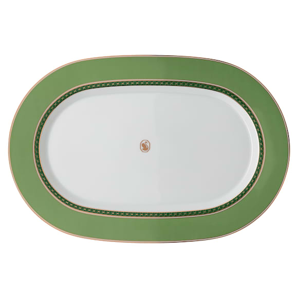 Bandeja Signum, Porcelana, Verde - Swarovski, 5635513