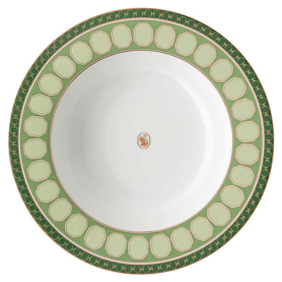 Scodella Signum, Porcellana, Verde - Swarovski, 5635525