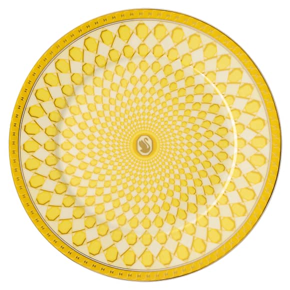 Signum bread plate, Porcelain, Yellow - Swarovski, 5635530