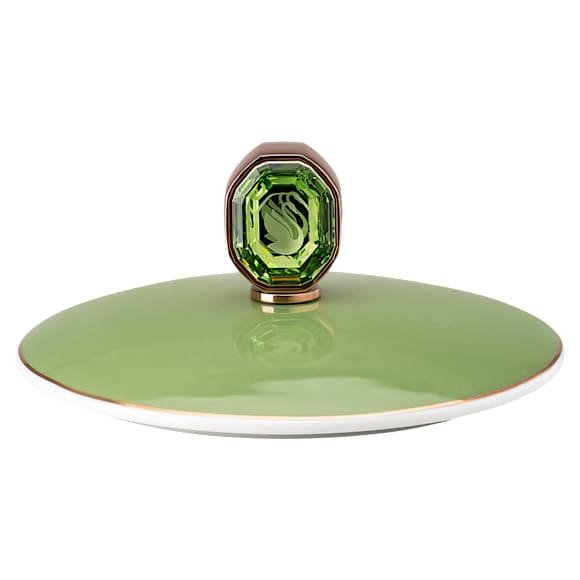 Signum mug with lid, Porcelain, Green - Swarovski, 5635532