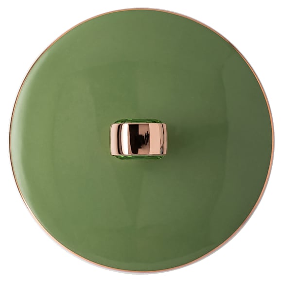 Signum mug with lid, Porcelain, Green - Swarovski, 5635532
