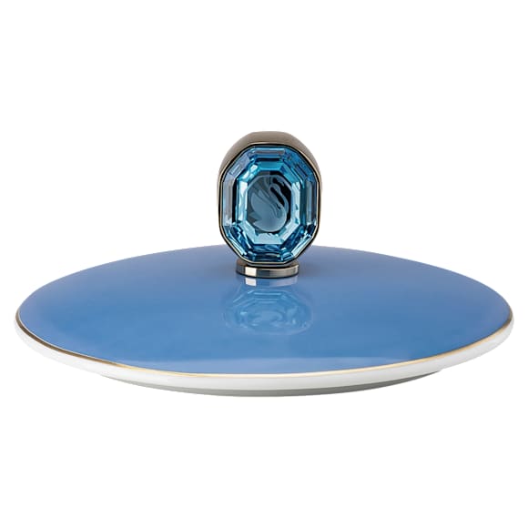 Signum mok met deksel, Porselein, Blauw - Swarovski, 5635534