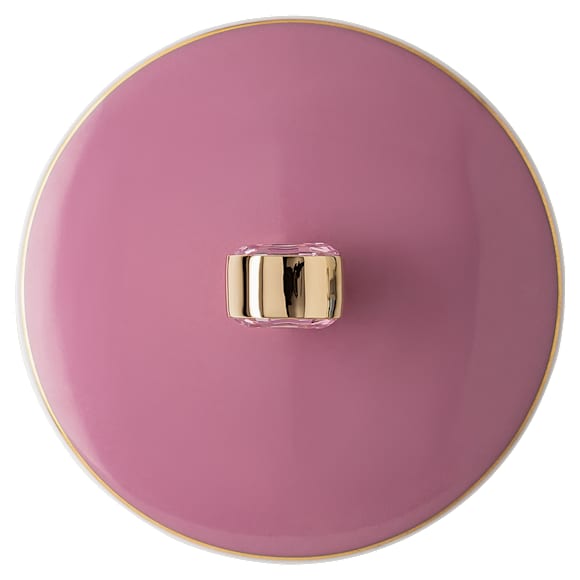 Signum Kapaklı kupa, Porselen, Pembe - Swarovski, 5635539