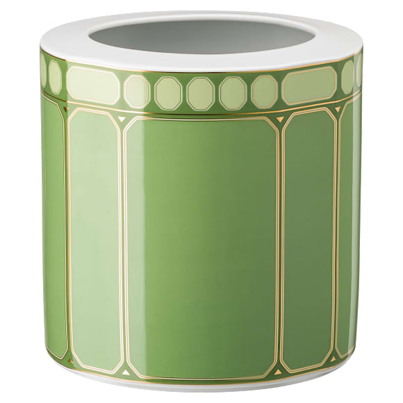 Signum vase, Porcelain, Wide, Green - Swarovski, 5635543