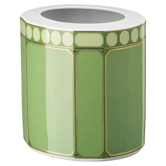 Signum Vase, Porzellan, Breit, Grün - Swarovski, 5635543