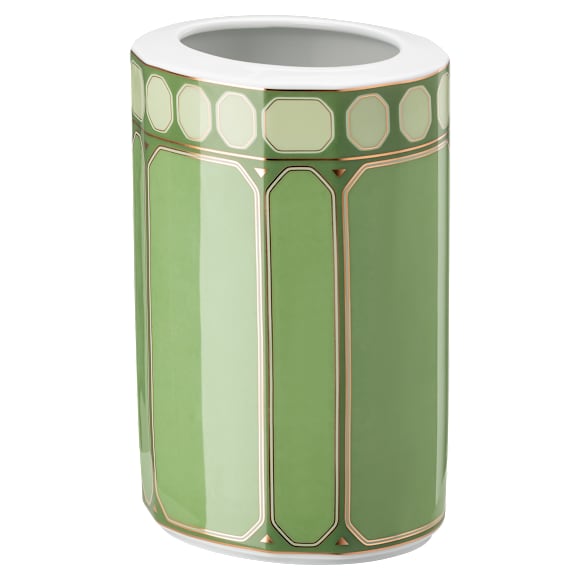Signum vase, Porcelain, Medium, Green - Swarovski, 5635552