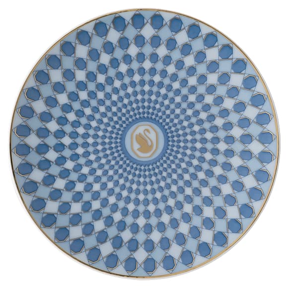 Signum plate, Porcelain, Small, Blue - Swarovski, 5635553