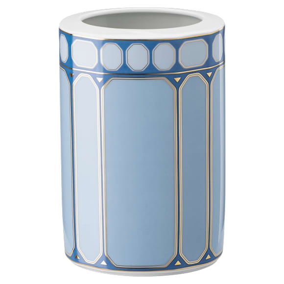 Signum vase, Porcelain, Medium, Blue - Swarovski, 5635559