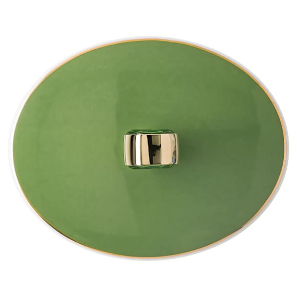 Signum sugar bowl, Porcelain, Green - Swarovski, 5635560