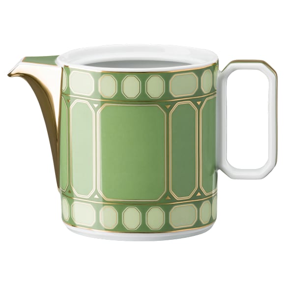 Signum creamer jug, Porcelain, Green - Swarovski, 5635565