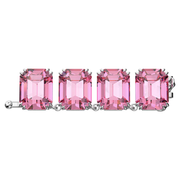 Millenia สายเพิ่มความยาว, เจียระไนทรงแปดเหลี่ยม, ชมพู, เคลือบโรเดียม - Swarovski, 5635624