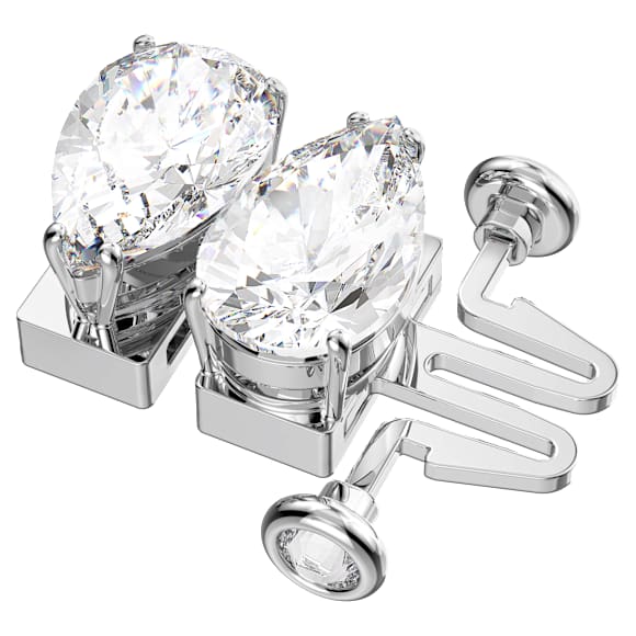 Millenia extender, Pear cut, White, Rhodium plated - Swarovski, 5635628