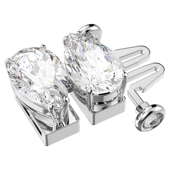 Millenia extender, Pear cut, White, Rhodium plated - Swarovski, 5635628
