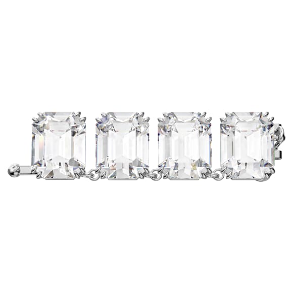Millenia extender, Octagon cut, White, Rhodium plated - Swarovski, 5635642