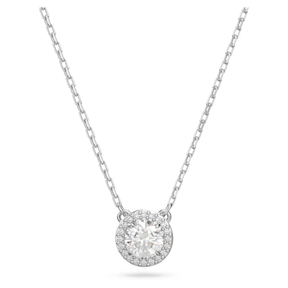 Constella 鏈墜, 圓形切割, 密鑲, 白色, 鍍白金色 - Swarovski, 5636264