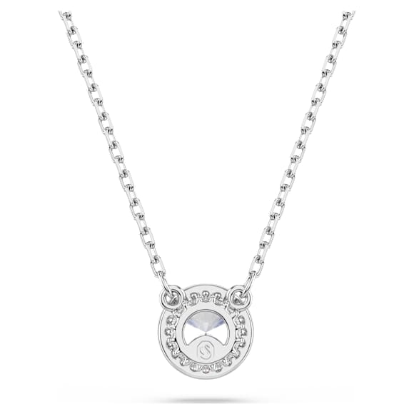 Una Angelic Anhänger, Rundschliff, Pavé, Weiß, Rhodiniert - Swarovski, 5636264
