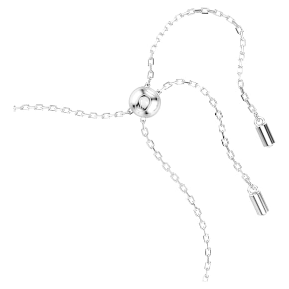 Zapestnica Una Angelic, Okrogli rez, Bela, Prevleka iz rodija - Swarovski, 5636266