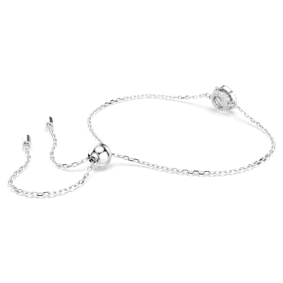 Una Angelic 手鏈, 圓形切割, 白色, 鍍白金色 - Swarovski, 5636266