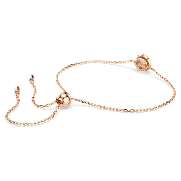 Una Angelic bracelet, Round cut, White, Rose gold-tone plated - Swarovski, 5636273