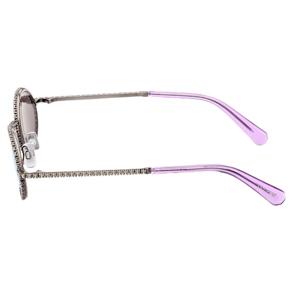 Lunettes de soleil, Forme ovale, Pavé, SK0340 08Y, Noires - Swarovski, 5636333