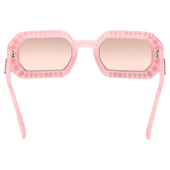 Sunglasses, Octagon shape, Pavé, SK0345 72U, Pink - Swarovski, 5636336