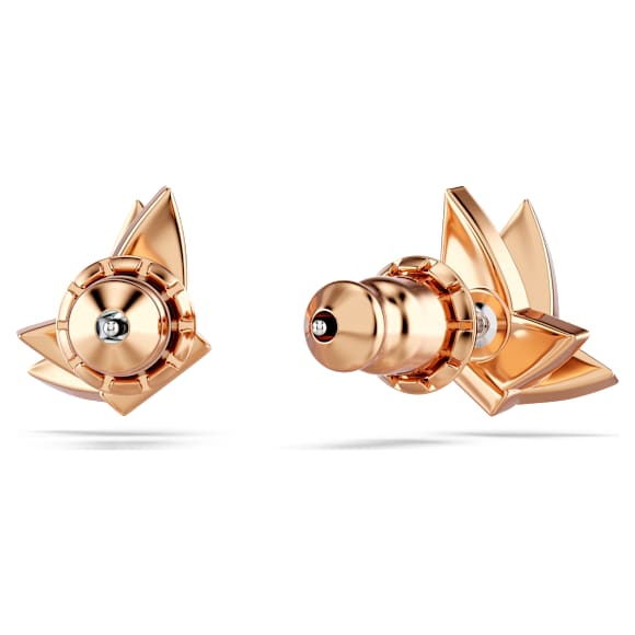 Brincos stud Idyllia Lilia, Borboleta, Branco, Lacado a rosa dourado - Swarovski, 5636427