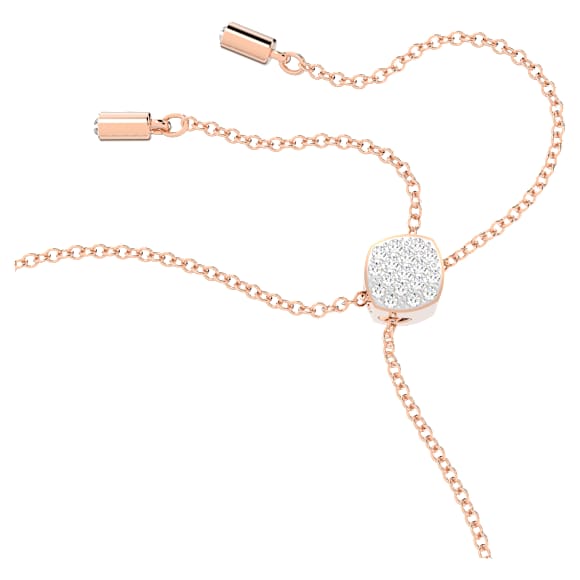 Idyllia Lilia bracelet, Butterfly, White, Rose gold-tone plated - Swarovski, 5636430