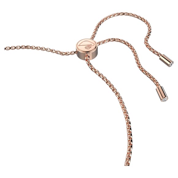 Lovely สร้อยข้อมือ, หัวใจ, ขาว, ตกแต่งผิวด้วยโรสโกลด์ 18K - Swarovski, 5636443
