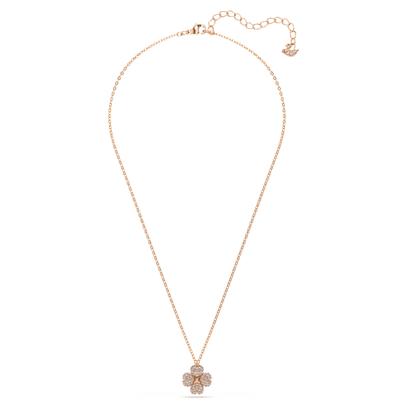 Pandantiv Latisha, Floare, Roz, Placat cu nuanță roz-aurie - Swarovski, 5636489