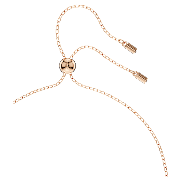 Wisiorek Dextera, Oprawa brukowa, Biały, Powłoka w odcieniu różowego złota - Swarovski, 5636500