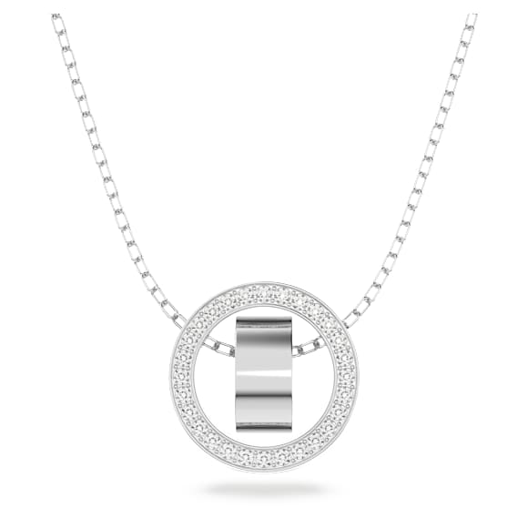 Dextera medál, Pavé, Fehér, Ródium bevonattal - Swarovski, 5636501