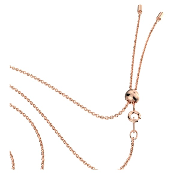 Generation necklace, White, Rose gold-tone plated - Swarovski, 5636589